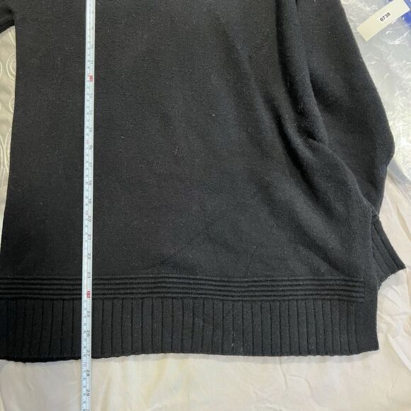 Anthropologie Women's Size Small Button Mock Neck Black Cozy Sweater Casual - Picture 12 of 13